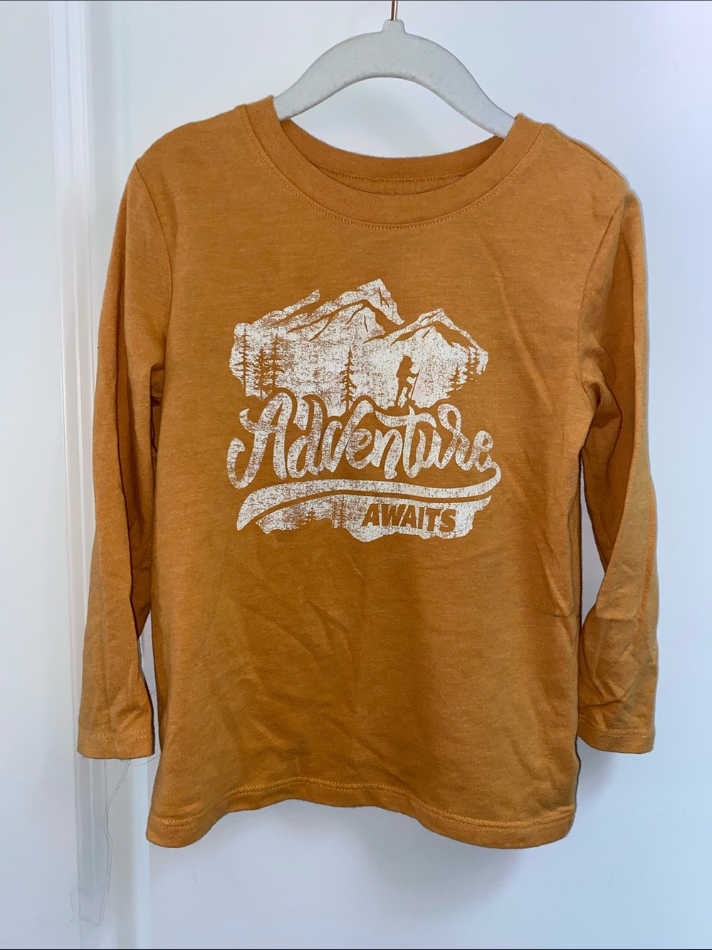 Kids' Adventure Graphic Long Sleeve Shirt - Mustard
